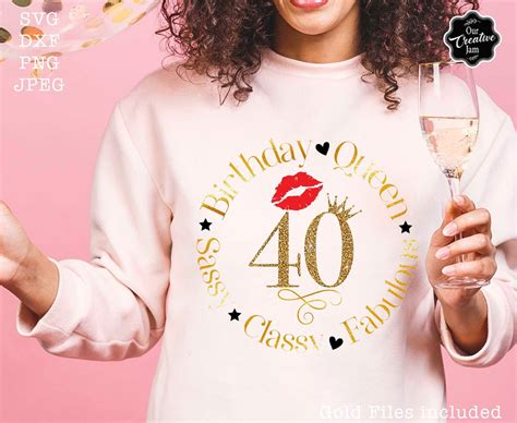 40 And Fabulous Svg Fabulous At 40 Svg 40 And Fab Svg 40th Etsy