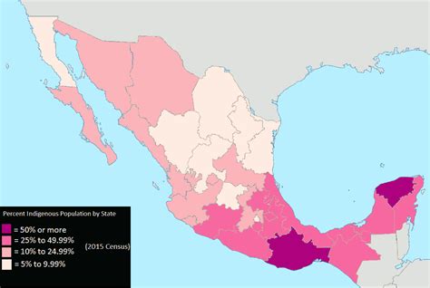 Percentage Of The Population Identifying As Indigenous In Mexico By