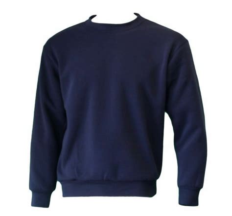 New Mens Adult Unisex Crew Neck Jumper Sweater Pullover Basic Blank Plain S 3xl Ebay