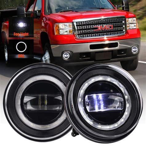 Drfg Led Fog Light With Drl Compatible With 2007 2013 Gmc Sierra 1500 2007 2014 Gmc Sierra