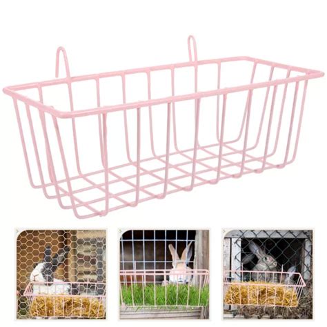 Rabbit Hay Feeder Pet Cage Metal Rabbit Hay Rack Hanging Guinea Pig Hay