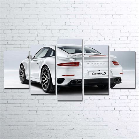 Porsche Turbo S Canvas Wall Art Pencil Canvas