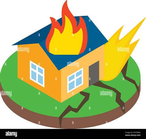 Earthquake Icon Isometric Illustration Of Earthquake Vector Icon For