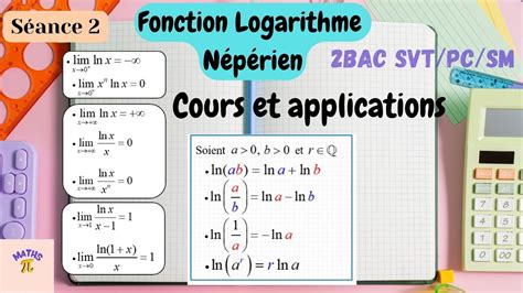 Fonction Logarithme Népérien Cours et applications Séance2 limites