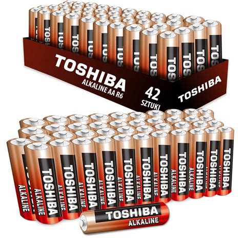 Zestaw 42x Baterie Alkaliczne TOSHIBA RED ALKALINE LR6 AA 1 5V