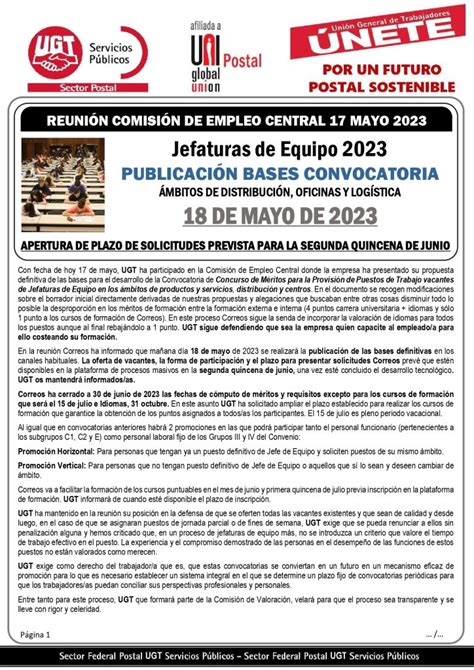 Jefaturas de Equipo 2023PUBLICACIÓN BASES CONVOCATORIA