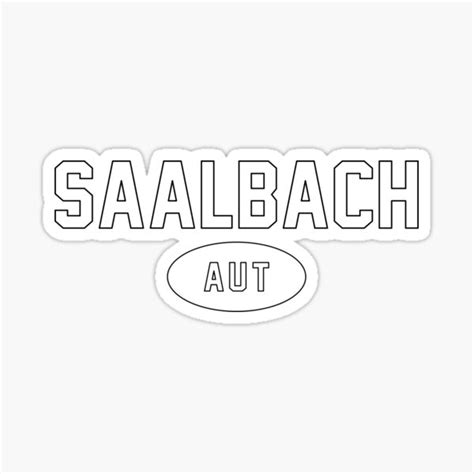 Saalbach Aut Black Outline Sticker For Sale By Pek1787 Redbubble