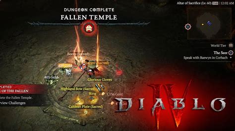 Diablo Fallen Temple Capstone Dungeon Lvl Rogue Lvl Sorc