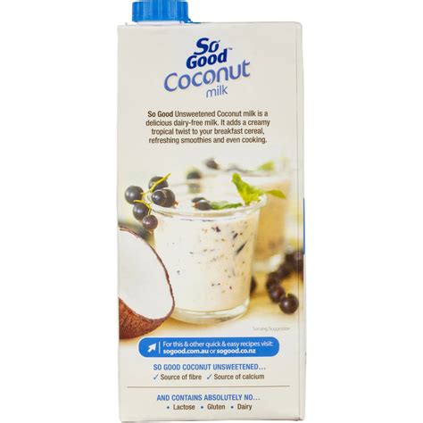 Sanitarium So Good Unsweetened Coconut Milk 1l Woolworths