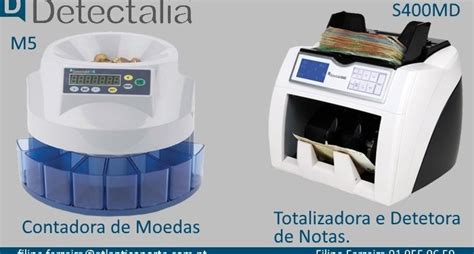 Contador De Moedas E Notas - Totalizadora/Detetora de Notas e Contadora de Moedas
