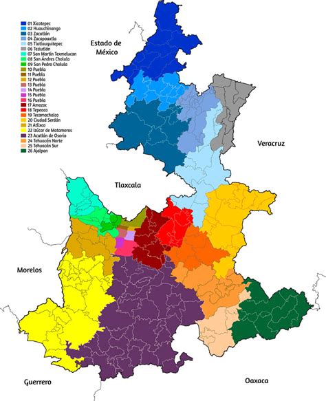 Mapa Para Imprimir De Puebla Mapa Y Listado De Municipios De Puebla