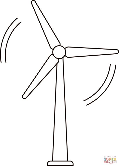 Wind Turbine Coloring Page