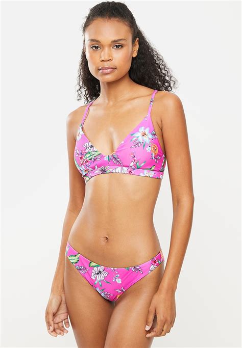 Surf Bikini Brief Tropical Rose Violet Superdry Bikinis