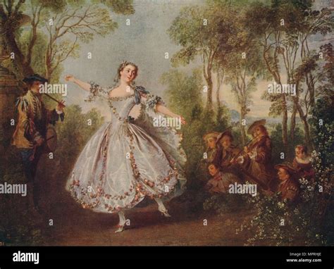 Mlle Camargo Dancing 1730 C1915 Artist Nicolas Lancret Stock