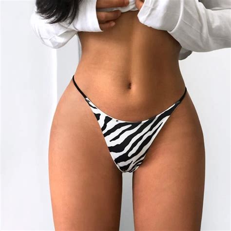 Culotte slip Coton G String léopard femmes culottes Sexy slips string taille basse t back Bikini