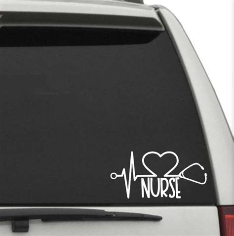 Nurse Ekg Decal Nurse Heart Ekg Decal Nurse Car Decal Nurses Week