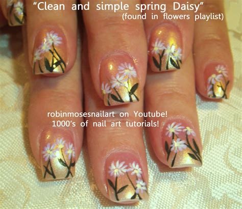 Nail Art By Robin Moses Ladybug Nails Cute Summer Nails Daisy