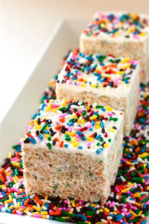 Birthday Rice Krispie Treats • Food Folks And Fun