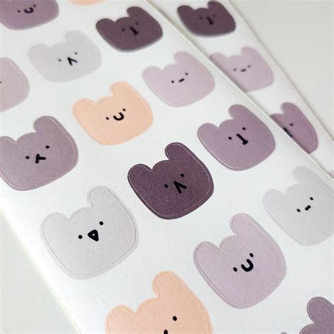 Bear Planner Stickers Cute Planner Sticker Animal Planner - Etsy