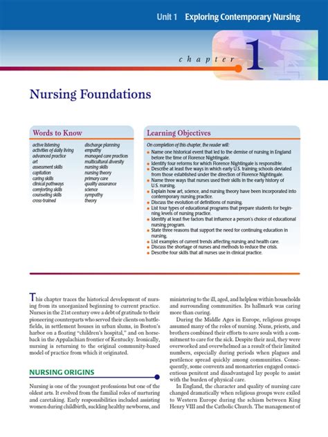 Chapter 1 Nursing Foundationspdf Nursing Health Care