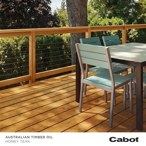 Cabot Pre-Tinted Honey Teak Transparent Exterior Wood Stain (5-Gallon Size Container) in the ...