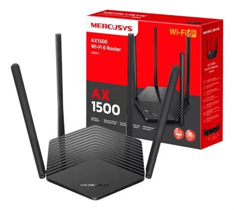 Router Mercusys Ax1500 Fibra Gigabit Dualband Wifi 6 Mr60x Mercadolibre