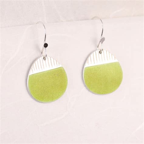 Island Earrings Spring Green Earrings By Caroline Finlay