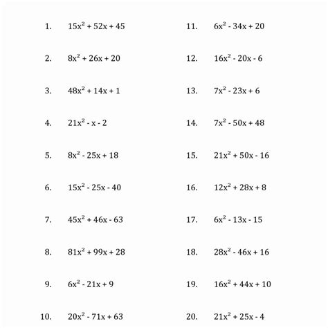 Factoring Cubic Polynomials Worksheet