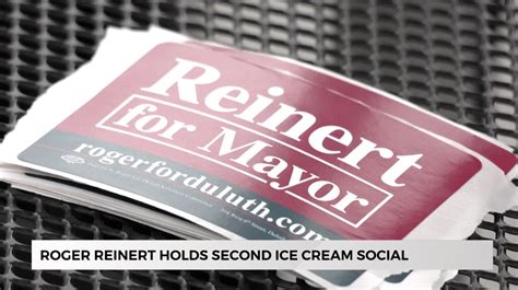 WDIO Mayoral Candidate Roger Reinert Hosts Ice Cream Social Series