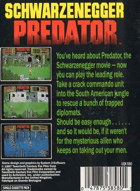 Predator Amstrad Cpc Box Cover Art Mobygames