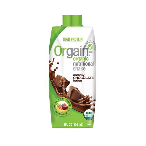 Orgain Organic Nutritional Shakes Creamy Chocolate Fudge 11 Fl Oz Nutrition Shakes