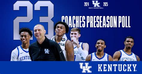 Mens Basketball Slotted At No 23 In Preseason Coaches Poll Uk Athletics