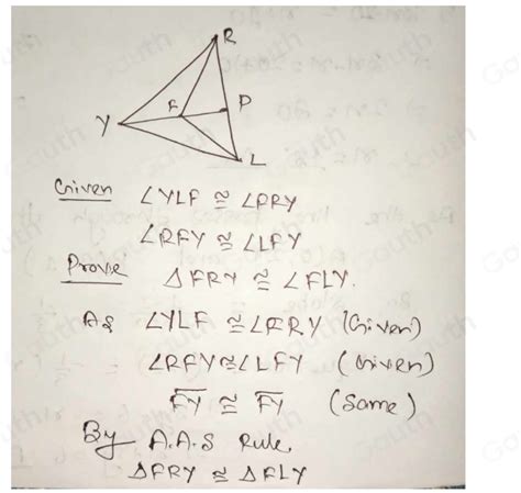 Solved Practice Fill In The Missing Reasons 6 Given ∠ Ylf≌ ∠ Fry