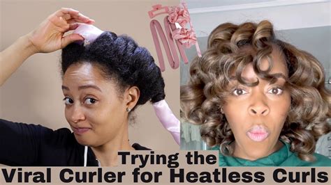 Trying The Viral Tik Tok Curler For Heatless Curls On Natural Hair