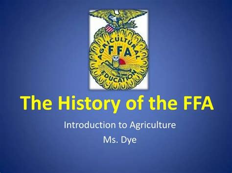 PPT - The History of the FFA PowerPoint Presentation, free download ...