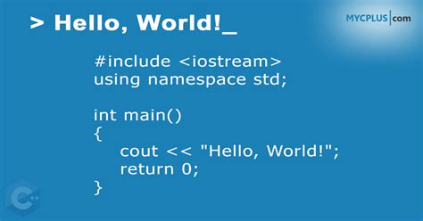 C Hello World Program Mycplus C And C Programming Resources