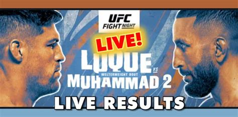 Ufc Vegas 51 Live Results Vicente Luque Vs Belal Muhammad Ufc And Mma News