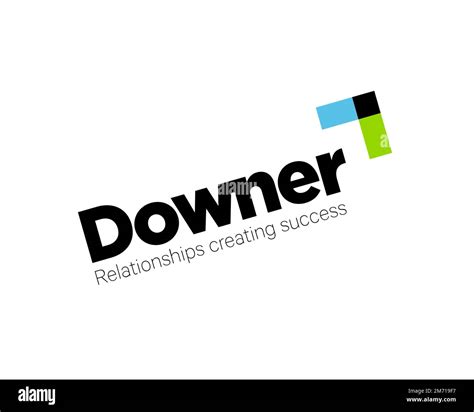 Downer Group, rotated logo, white background Stock Photo - Alamy