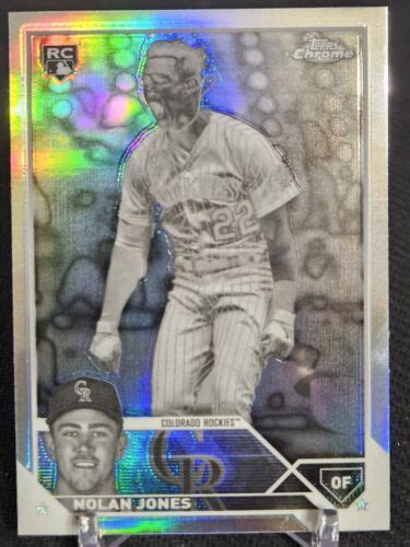 2023 TOPPS CHROME UPDATE Nolan Jones RC Negative REFRACTOR USC178