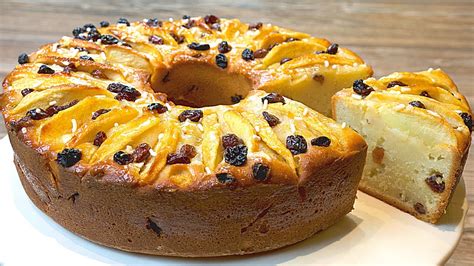 Easy Apple Cake Recipe Delicious Moist Apple Cake With Raisins