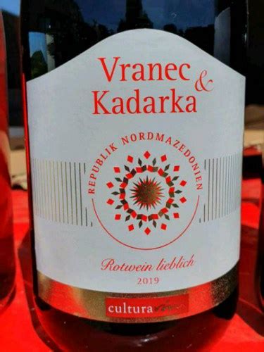 Cultura Vini Vranec Kadarka Lieblich Vivino Us