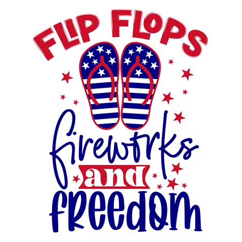 Flip Flops Fireworks Svg 4th Of July Svg America Svg USA Inspire