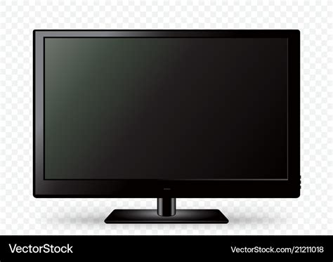 Black tv icon white transparent Royalty Free Vector Image