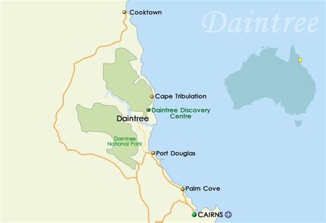 Daintree Map Rainforest Locations, Daintree Rainforest, Tropical Rainforest, Australia Map, Rare ...