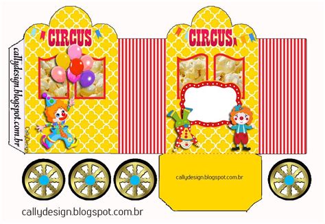 Kit Gratuito de Aniversário Circo para Imprimir CALLY S DESIGN