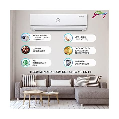 Godrej Ton Star Inverter Split Ac Ac T Gic Ttc Wua Split White