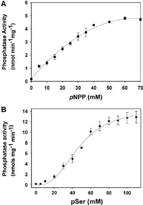 Enzymatic Kinetics Of Phosphatase Activity With Two Different