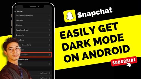 How To Get Dark Mode On Snapchat Android Youtube