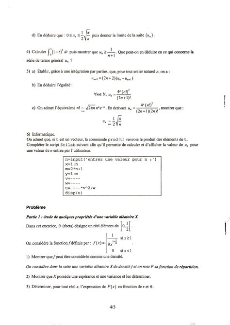 Le Concours Corrig Analyse Du Sujet Bce Maths Edhec Ece Myprepa