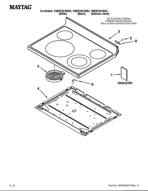 Maytag Ymer Wb Range Partswarehouse